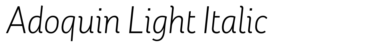 Adoquin Light Italic
